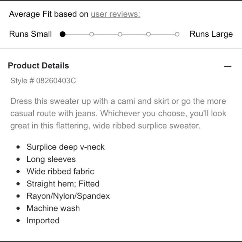 EXPRESS Wide Ribbed Surplice Fitted Sweater - Picture 6 of 8